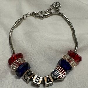 Patriotic USA Charm Bracelet